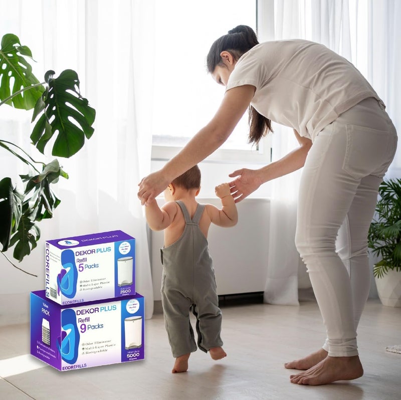 ECOREFILLS ECO-REFILLS Diaper Pail Refills - Fits Dekor PLUS Extra Thick, Powerful Odor Elimination & Fresh Powder Scent | Easy to Replace and Dispose of Diaper Bag (5 Count (Pack of 1)) - Image 5